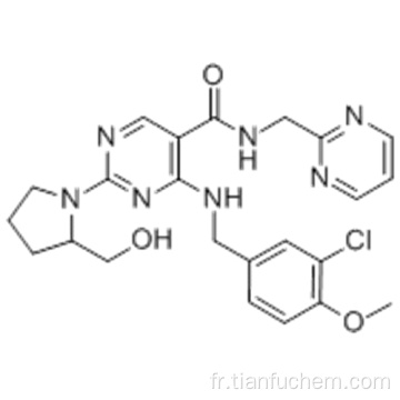 5-Pyrimidinecarboxamide, 4 - [[(3-chloro-4-méthoxyphényl) méthyl] amino] -2 - [(2S) -2- (hydroxyméthyl) -1-pyrrolidinyl] -N- (2-pyrimidinylméthyl) - CAS 330784 -47-9